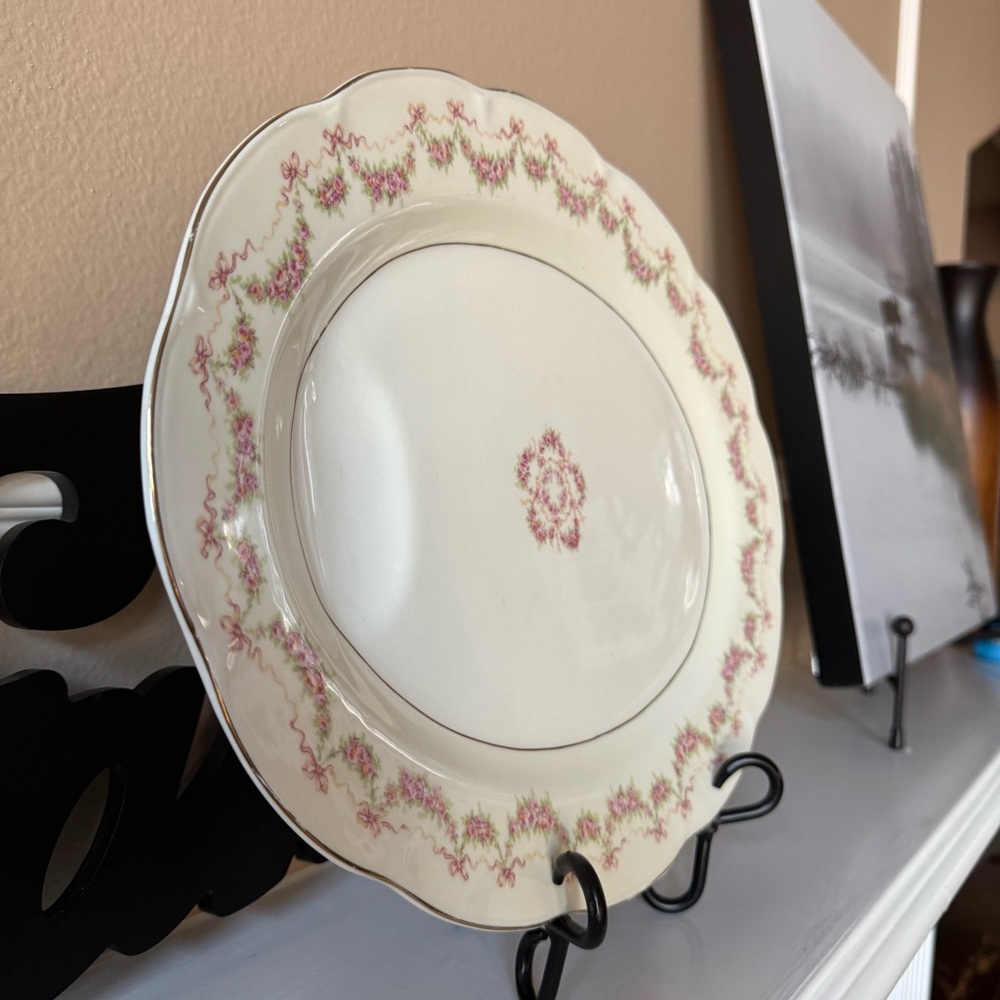 Theodore Haviland Hamilton Serving Platter Made in America gold trim Vintage